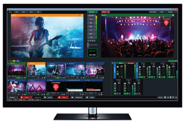 Estação para produção ao vivo vMix