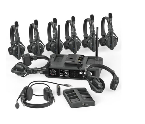 Hollyland Solidcom C1-HUB8S - (Sistema de Intercom com 9 Headsets e HUB  1.9 GHz)