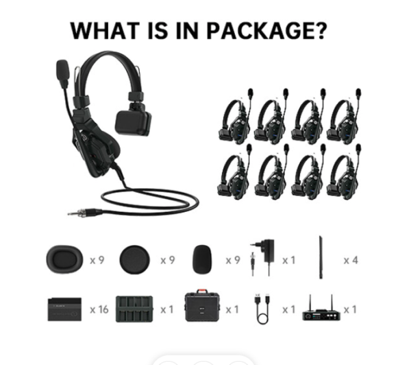 Hollyland Solidcom C1-HUB8S - (Sistema de Intercom com 9 Headsets e HUB  1.9 GHz) - Imagem 26
