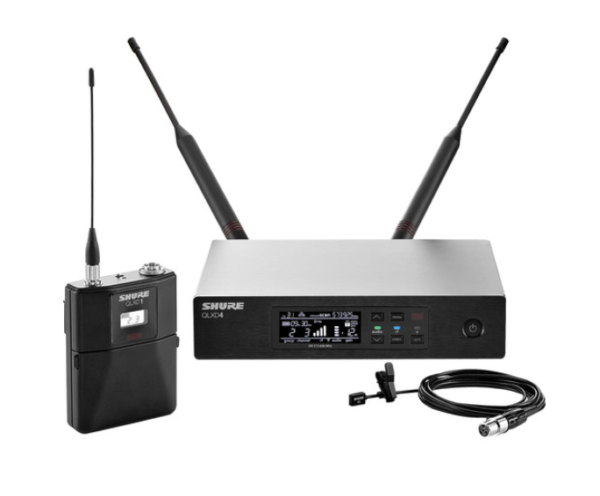 Shure QLXD14/93 Sistema de microfone de lapela omnidirecional sem fio digital (G50: 470 a 534 MHz)