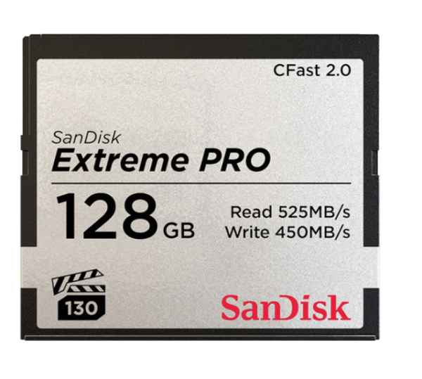 SanDisk 128GB Extreme PRO CFast 2.0 - Cartão de Memória