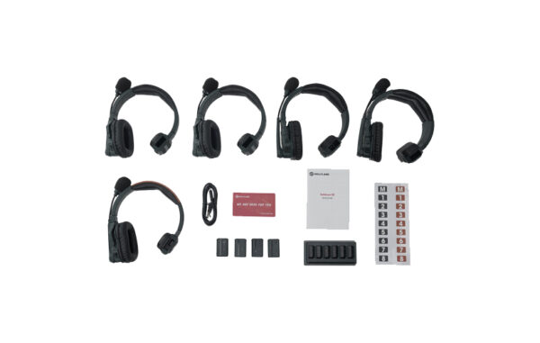 Hollyland Solidcom SE Global 5S- Sistema de intercomunicação (2,4 GHz) com 5 Headsets- Full-Duplex Single-Ear-Noise-Canceling - Imagem 4
