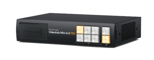 Roteador Blackmagic Design Videohub Mini 6x2 12G