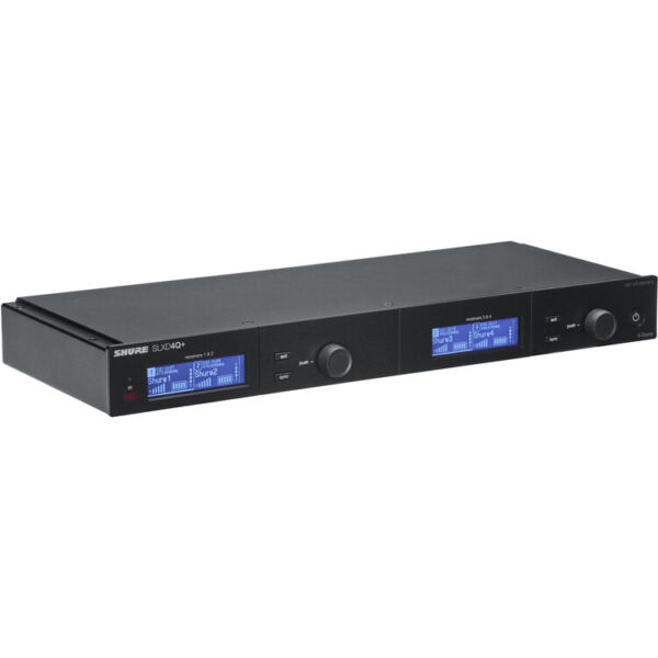 Shure SLXD4QDAN+ — Receptor Digital Quad de 4 Canais com Rede Dante