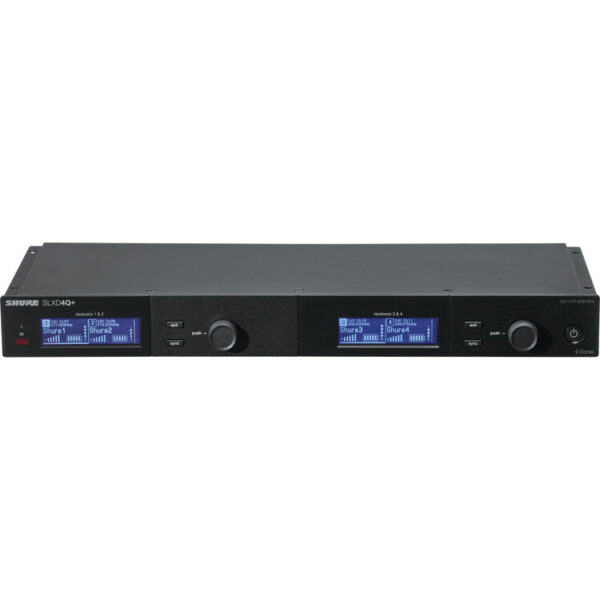 Shure SLXD4QDAN+ — Receptor Digital Quad de 4 Canais com Rede Dante - Imagem 2