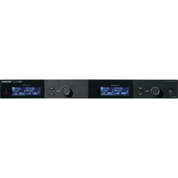 Shure SLXD4QDAN+ — Receptor Digital Quad de 4 Canais com Rede Dante - Imagem 3